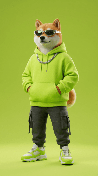 Nhân Vật Chó Streetwear 3D Thời Trang